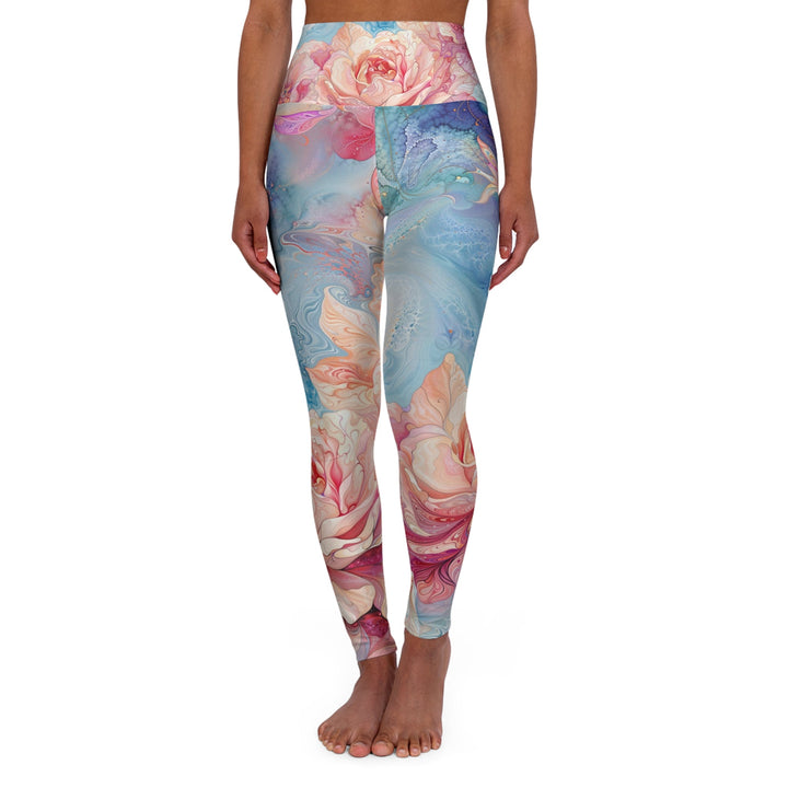 Ethereal Floral Whirl - High Waisted AOP Yoga Leggings - All Over Prints - g(0D·IO) - XS - -