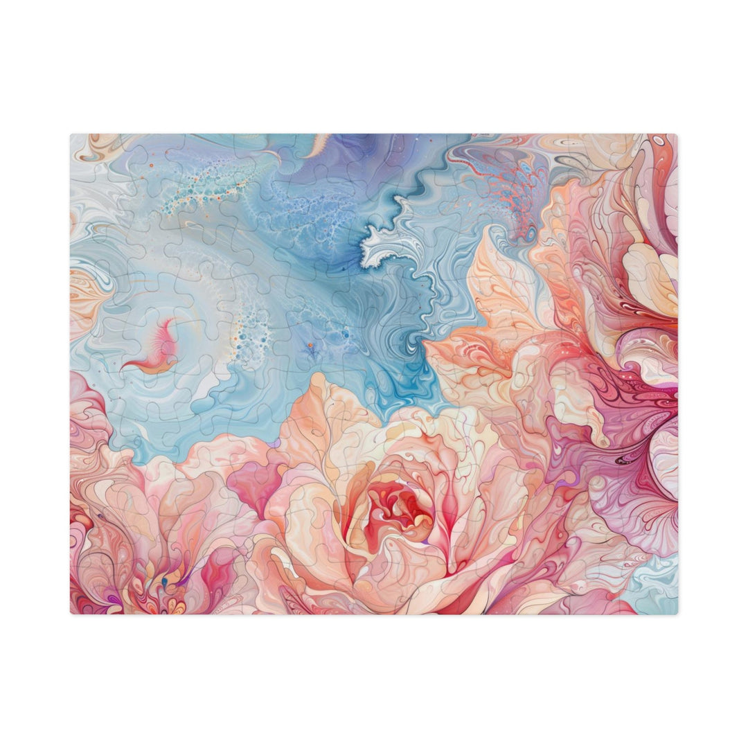 Ethereal Floral Whirl - Jigsaw Puzzle (100, 252, 500, 1000 pieces) - Puzzle - g(0D·IO) - 9.6" × 8" (110 pcs) - -