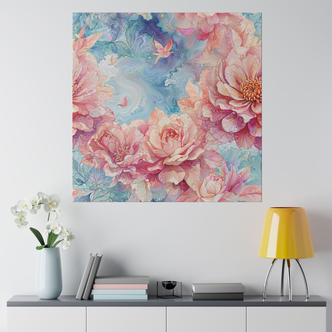 Ethereal Floral Whirl - Matte Canvas - Canvas - g(0D·IO) - 32" x 32" (Square) - 0.75'' -