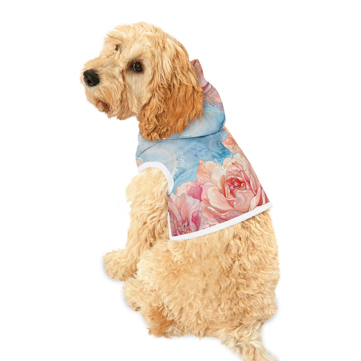 Ethereal Floral Whirl - Pet Hoodie - Pets - g(0D·IO) - XXS - Black Rib -