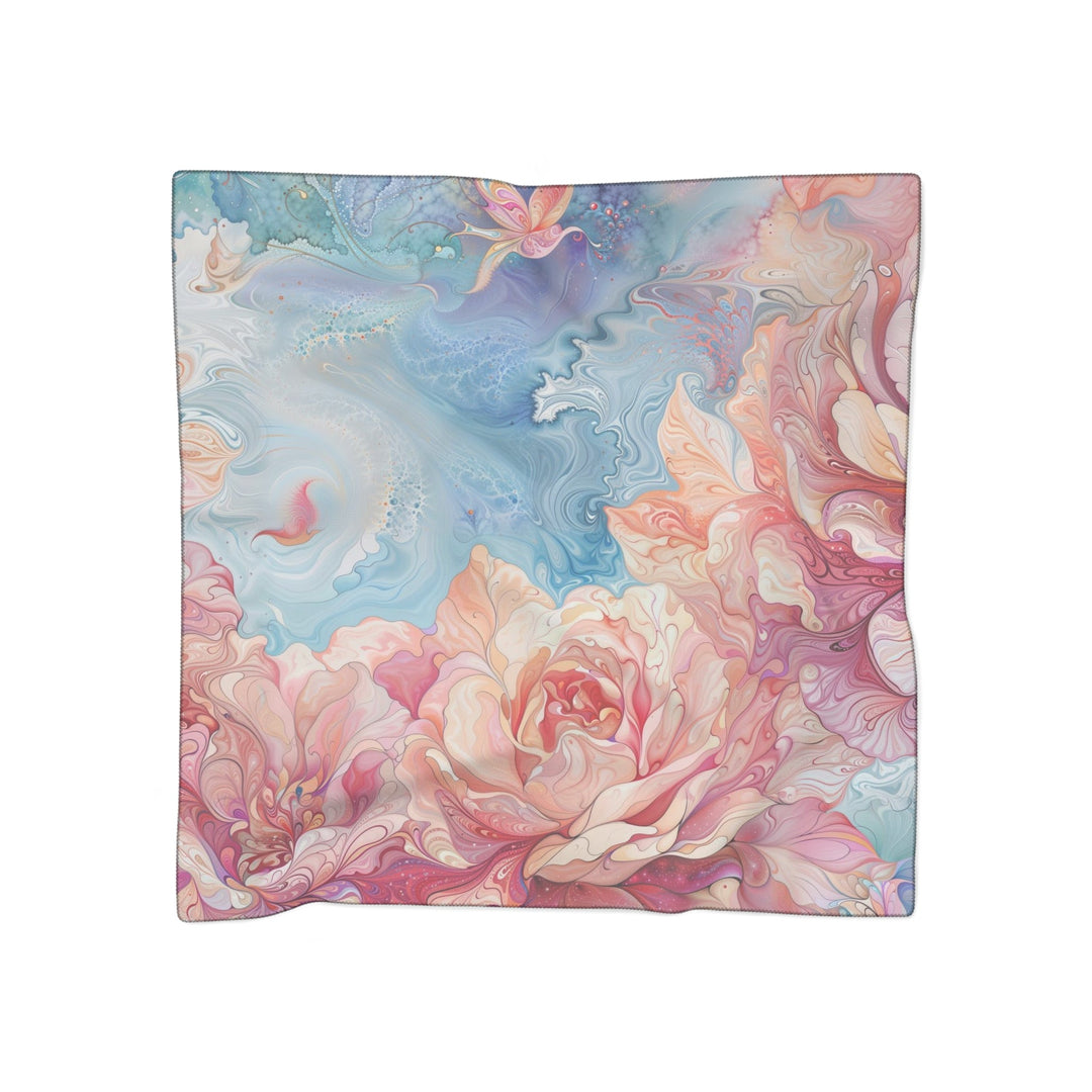 Ethereal Floral Whirl - Poly Scarf - Accessories - g(0D·IO) - Poly chiffon - 50" × 50" -