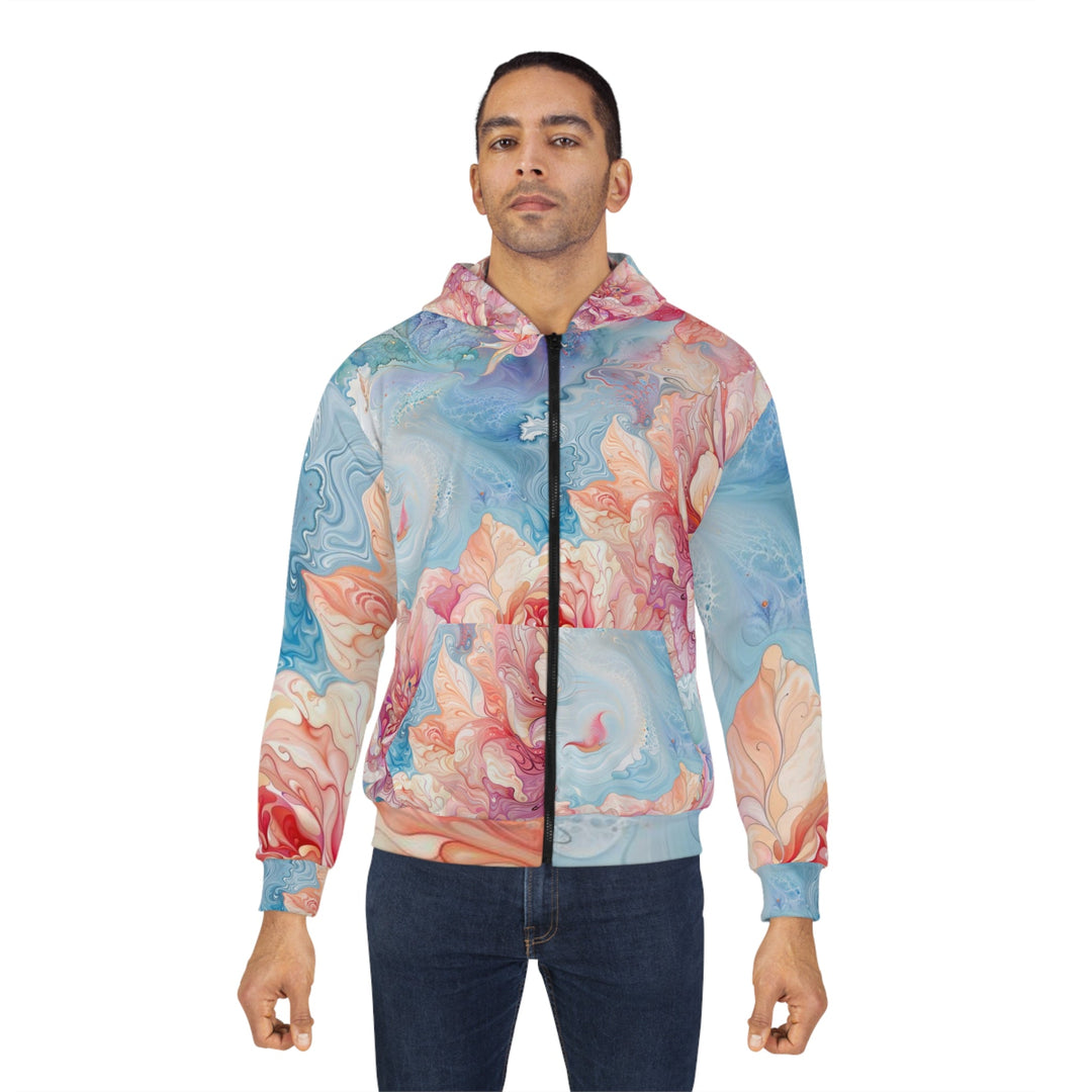 Ethereal Floral Whirl - Unisex Zip Hoodie - All Over Prints - g(0D·IO) - XS - -