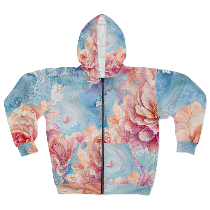 Ethereal Floral Whirl - Unisex Zip Hoodie - All Over Prints - g(0D·IO) - XS - -