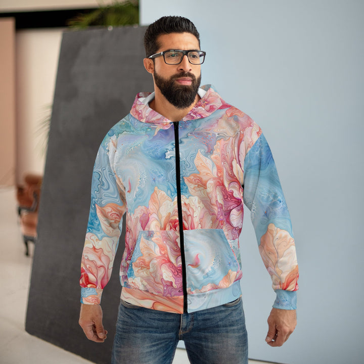 Ethereal Floral Whirl - Unisex Zip Hoodie - All Over Prints - g(0D·IO) - XS - -