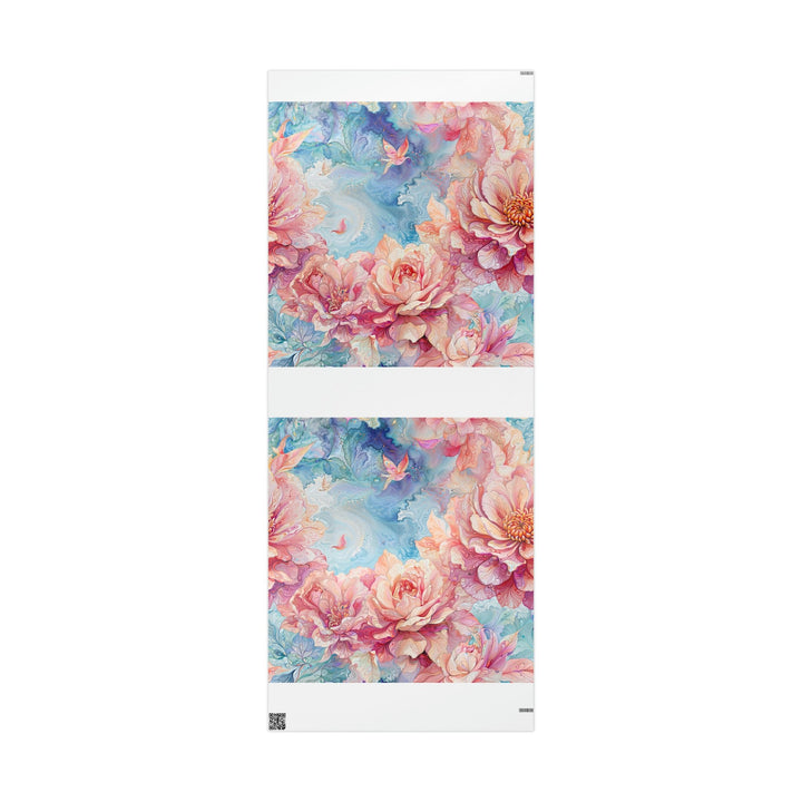 Ethereal Floral Whirl - Wrapping Paper - Home Decor - g(0D·IO) - 30'' x 72'' - Glossy -