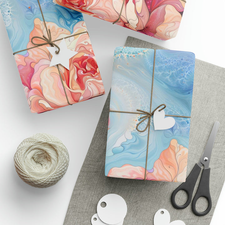 Ethereal Floral Whirl - Wrapping Paper - Home Decor - g(0D·IO) - 30'' x 72'' - Matte -