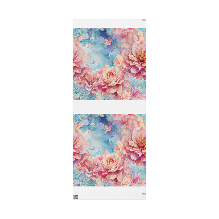 Ethereal Floral Whirl - Wrapping Paper - Home Decor - g(0D·IO) - 30'' x 72'' - Matte -