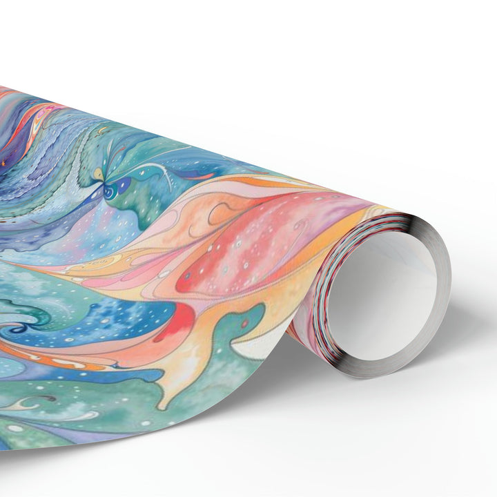Ethereal Floral Whirl - Wrapping Paper - Home Decor - g(0D·IO) - 30'' x 72'' - Matte -