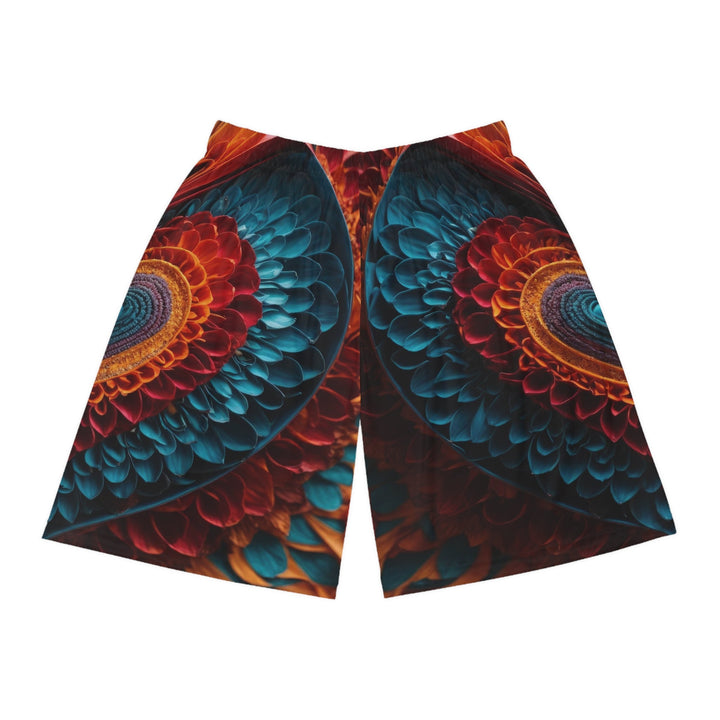 Ethereal Heart Mandala - AOP Basketball Shorts - All Over Prints - g(0D·IO) - Seam thread color automatically matched to design - XS -