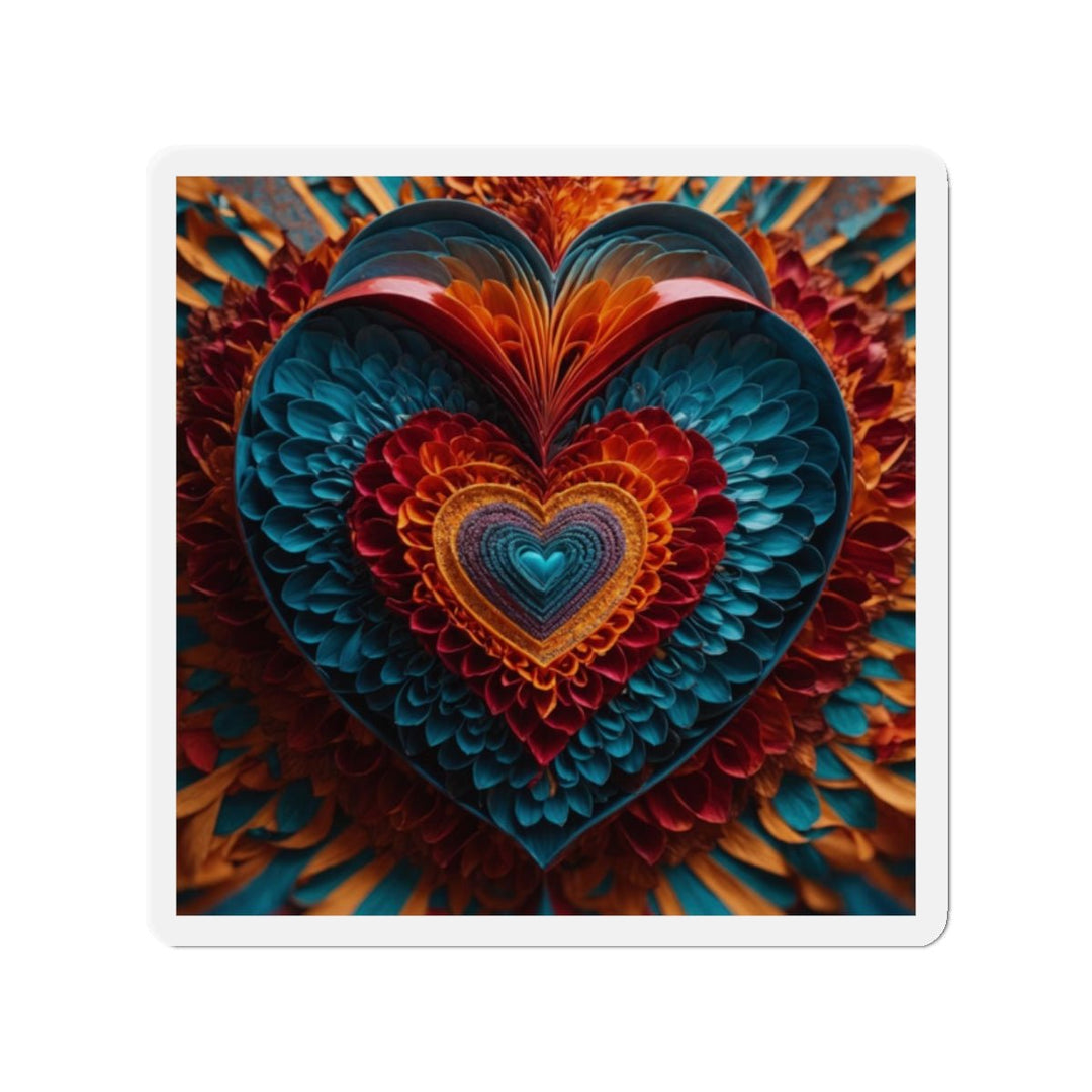 Ethereal Heart Mandala - Die-cut Magnet - Home Decor - g(0D·IO) - 2" x 2" - Die-Cut - 1 pc