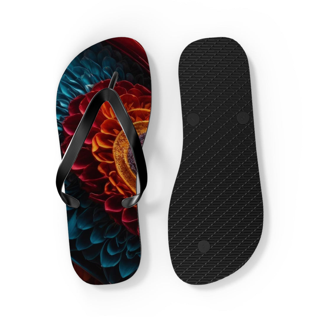 Ethereal Heart Mandala - Flip Flops - Shoes - g(0D·IO) - XL - Black sole -