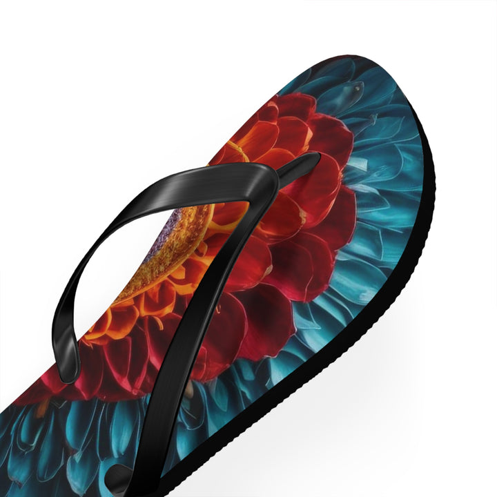 Ethereal Heart Mandala - Flip Flops - Shoes - g(0D·IO) - XL - Black sole -