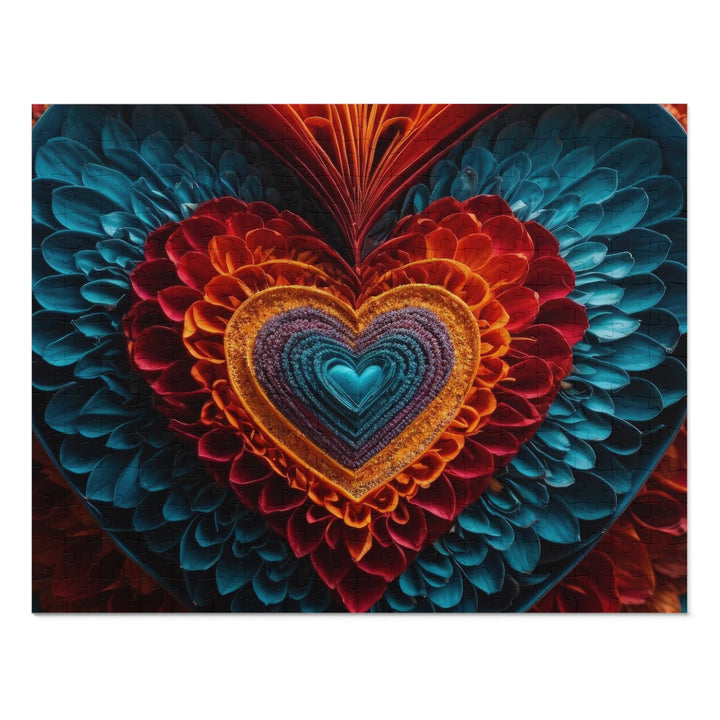 Ethereal Heart Mandala - Jigsaw Puzzle (100, 252, 500, 1000 pieces) - Puzzle - g(0D·IO) - 14" × 11" (252 pcs) - -