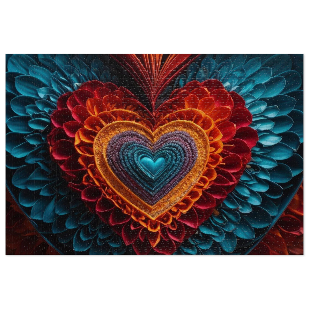 Ethereal Heart Mandala - Jigsaw Puzzle (100, 252, 500, 1000 pieces) - Puzzle - g(0D·IO) - 29.25" × 19.75" (1000 pcs) - -