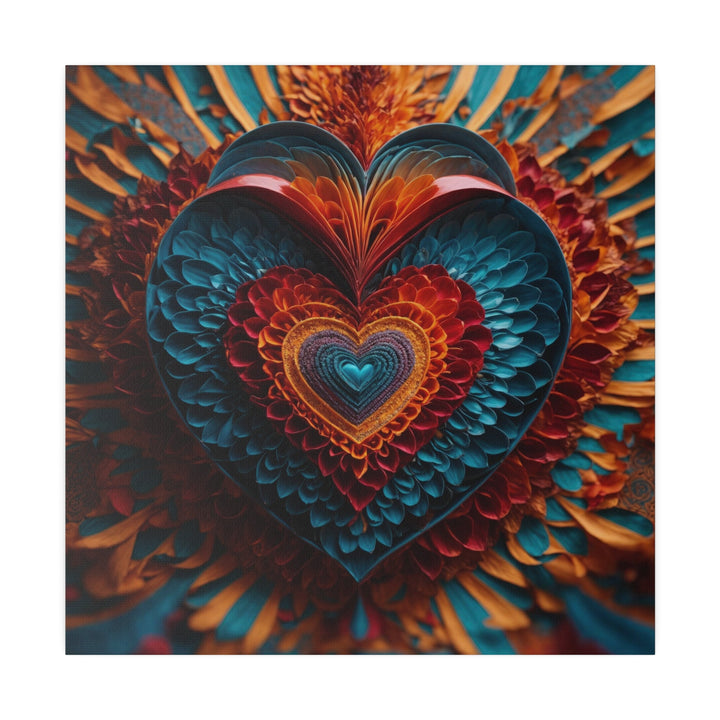 Ethereal Heart Mandala - Matte Canvas - Canvas - g(0D·IO) - 32" x 32" (Square) - 0.75'' -