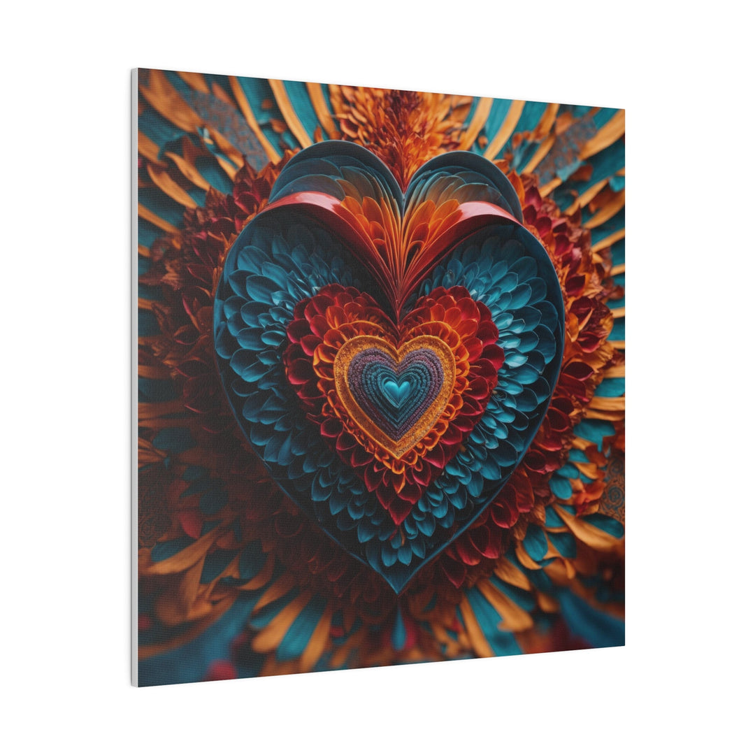 Ethereal Heart Mandala - Matte Canvas - Canvas - g(0D·IO) - 32" x 32" (Square) - 0.75'' -