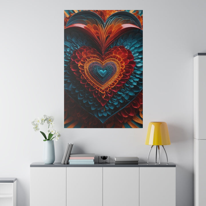 Ethereal Heart Mandala - Matte Canvas - Canvas - g(0D·IO) - 32" x 32" (Square) - 0.75'' -