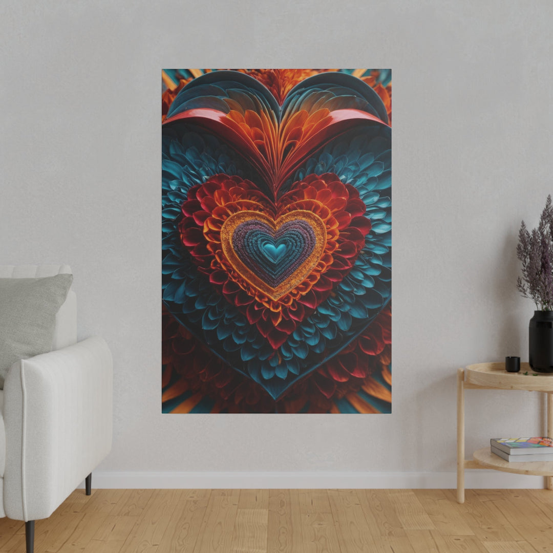 Ethereal Heart Mandala - Matte Canvas - Canvas - g(0D·IO) - 32" x 32" (Square) - 0.75'' -