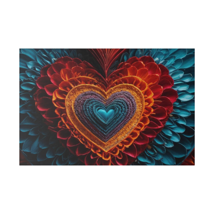 Ethereal Heart Mandala - Matte Canvas - Canvas - g(0D·IO) - 48″ x 32″ (Horizontal) - 0.75'' -