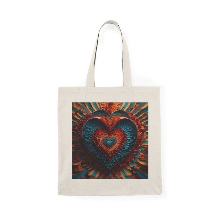 Ethereal Heart Mandala - Natural Tote Bag - Bags - g(0D·IO) - 15" x 16" - Natural -