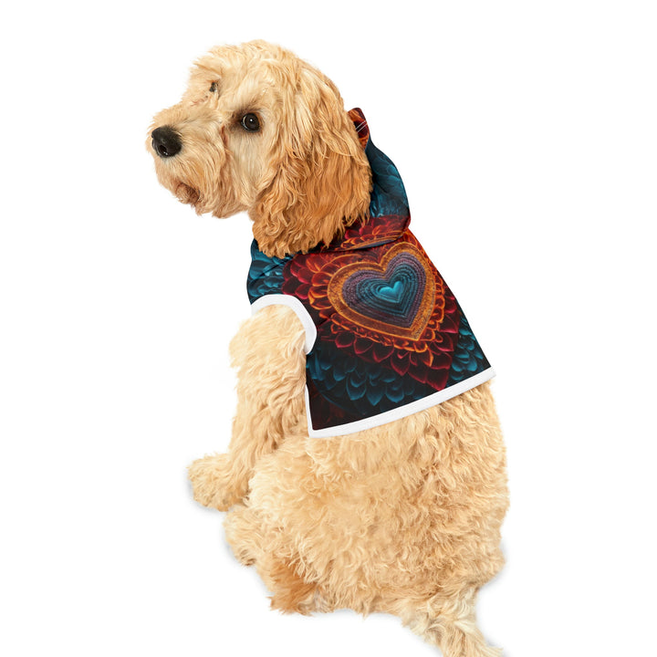 Ethereal Heart Mandala - Pet Hoodie - Pets - g(0D·IO) - XXS - Black Rib -