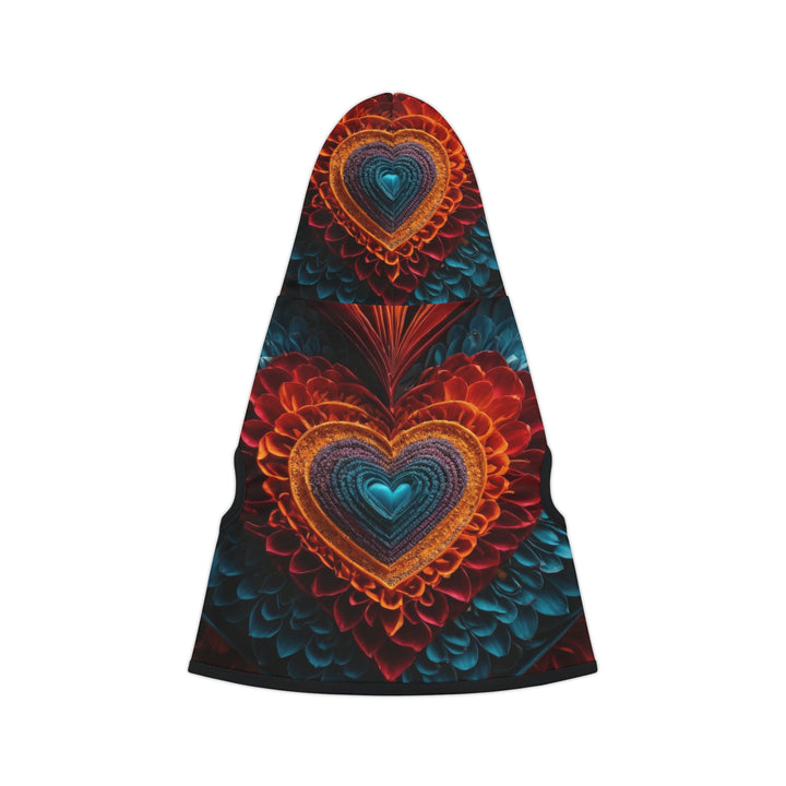 Ethereal Heart Mandala - Pet Hoodie - Pets - g(0D·IO) - XXS - Black Rib -