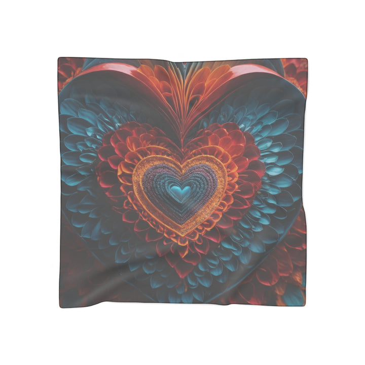 Ethereal Heart Mandala - Poly Scarf - Accessories - g(0D·IO) - Poly chiffon - 25" × 25" -