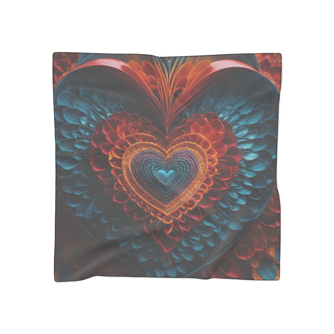 Ethereal Heart Mandala - Poly Scarf - Accessories - g(0D·IO) - Poly voile - 50" × 50" -