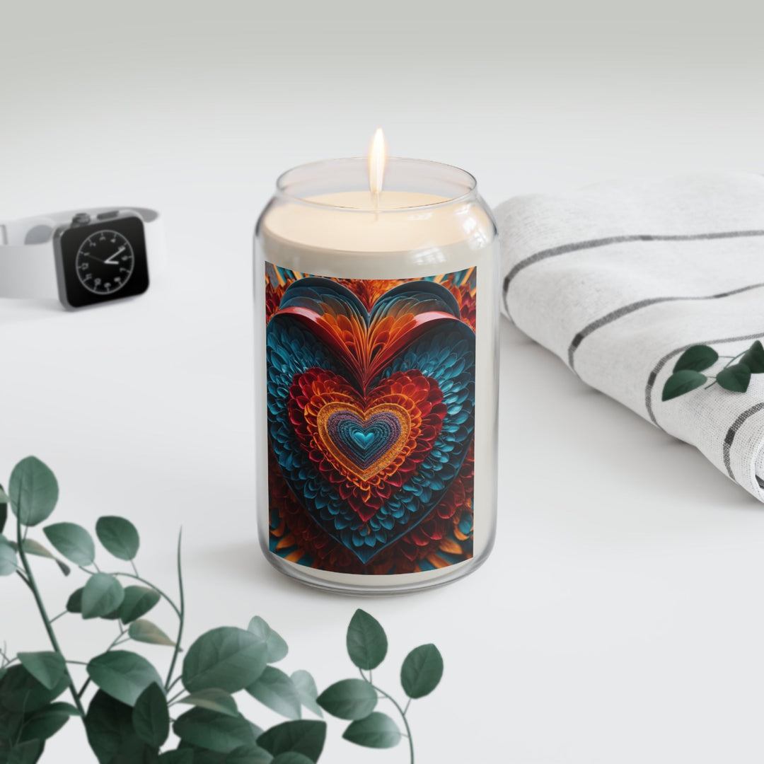 Ethereal Heart Mandala - Scented Candle - Home Decor - g(0D·IO) - Vanilla Bean - 13.75oz -