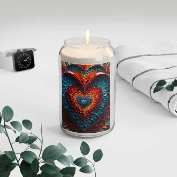 Ethereal Heart Mandala - Scented Candle - Home Decor - g(0D·IO) - Vanilla Bean - 13.75oz -