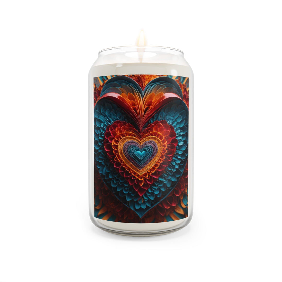 Ethereal Heart Mandala - Scented Candle - Home Decor - g(0D·IO) - Vanilla Bean - 13.75oz -