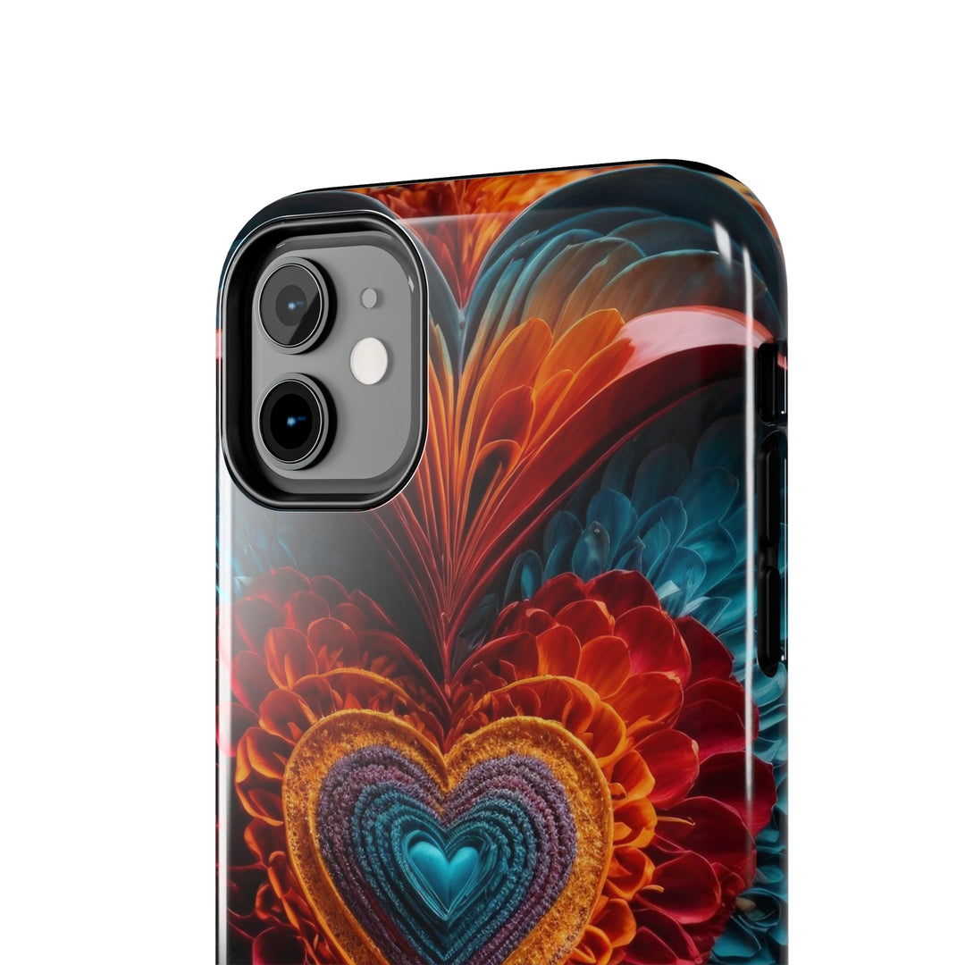 Ethereal Heart Mandala - Tough Phone Case - Phone Case - g(0D·IO) - iPhone 13 Mini - -