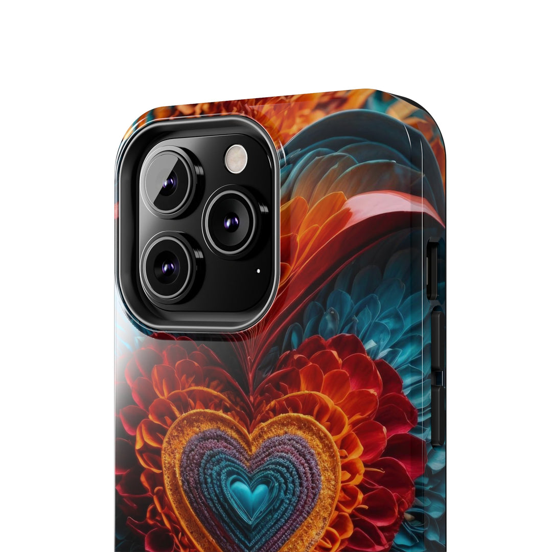 Ethereal Heart Mandala - Tough Phone Case - Phone Case - g(0D·IO) - iPhone 13 Mini - -