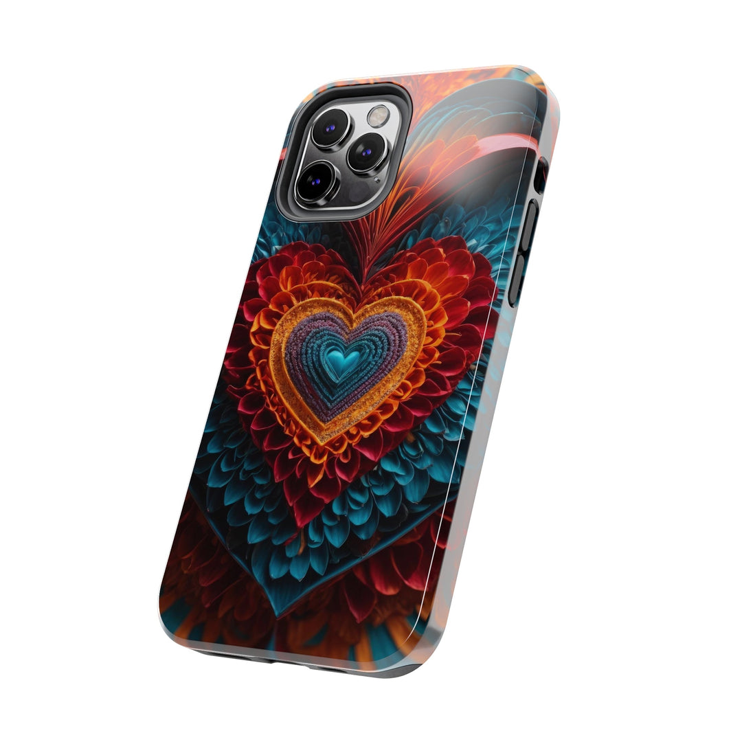 Ethereal Heart Mandala - Tough Phone Case - Phone Case - g(0D·IO) - iPhone 13 Mini - -