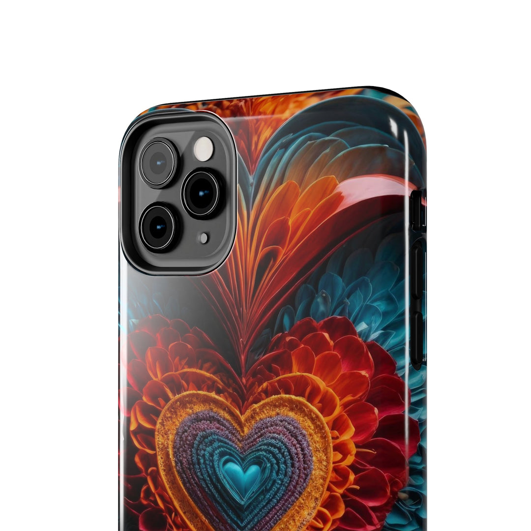 Ethereal Heart Mandala - Tough Phone Case - Phone Case - g(0D·IO) - iPhone 13 Mini - -