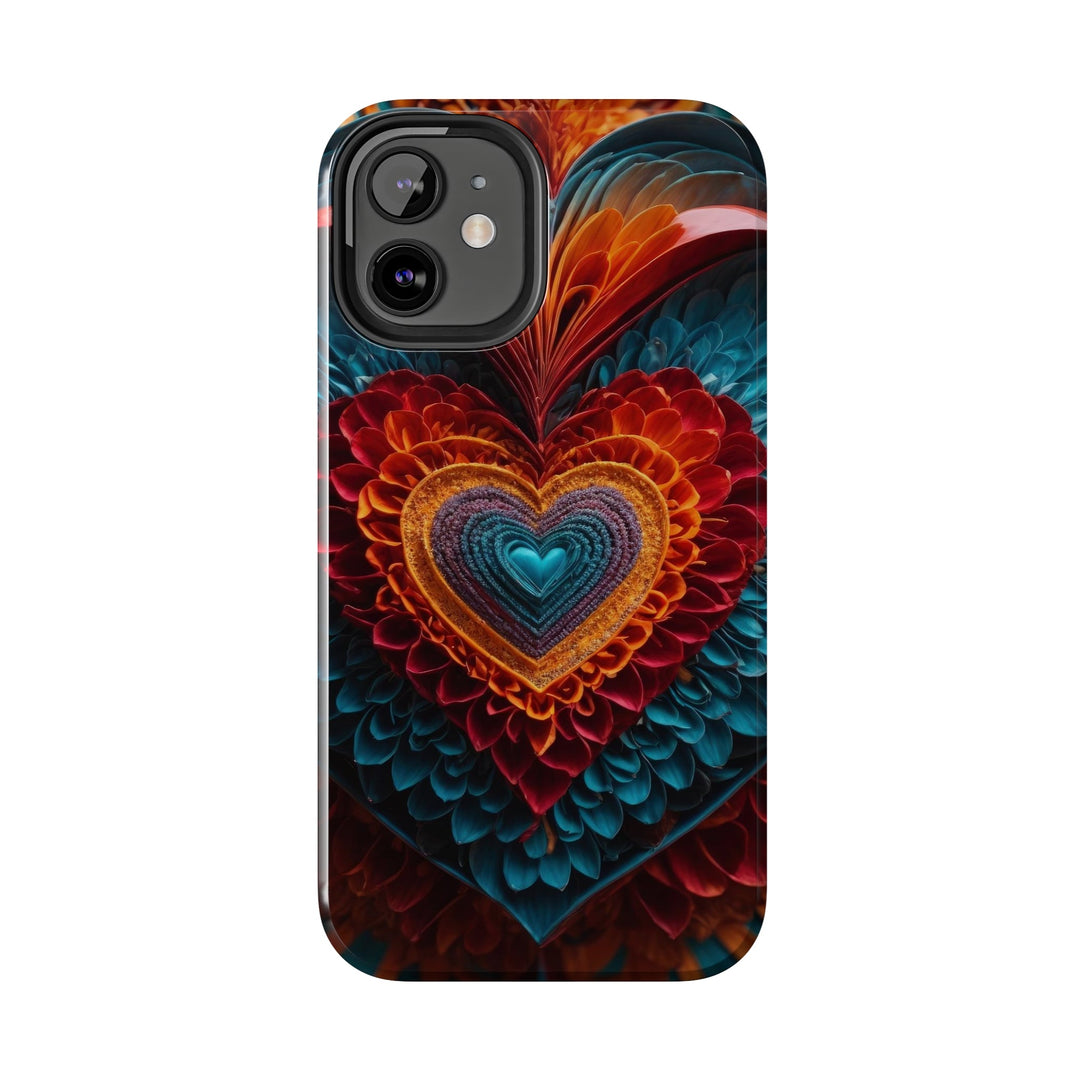 Ethereal Heart Mandala - Tough Phone Case - Phone Case - g(0D·IO) - iPhone 13 Mini - -