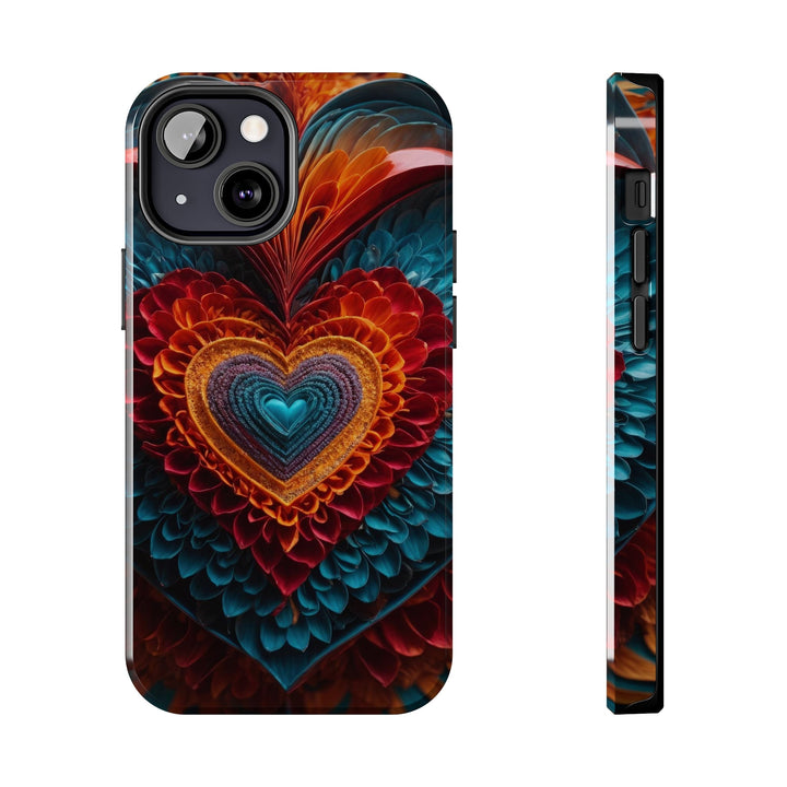 Ethereal Heart Mandala - Tough Phone Case - Phone Case - g(0D·IO) - iPhone 13 Mini - -