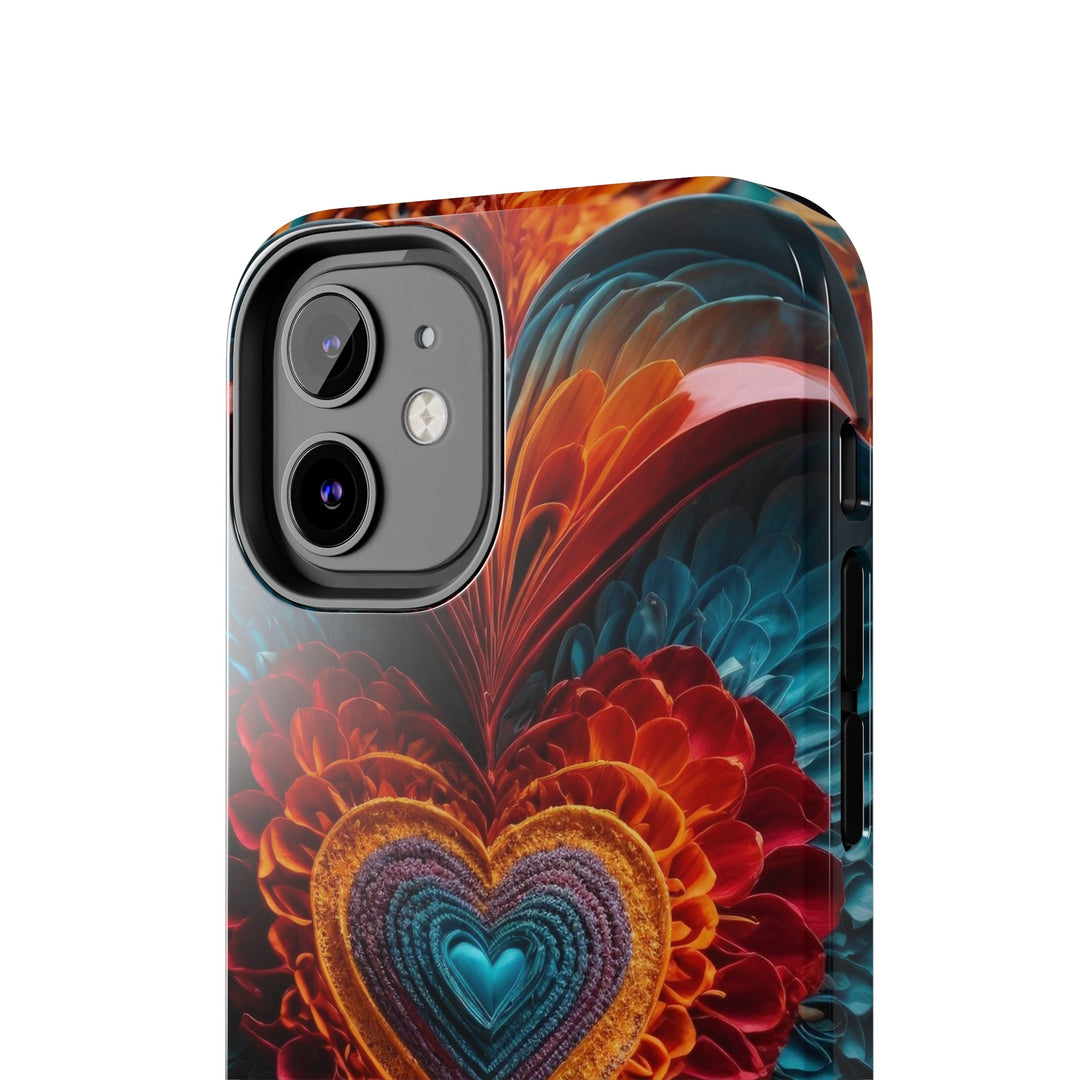 Ethereal Heart Mandala - Tough Phone Case - Phone Case - g(0D·IO) - iPhone 13 Mini - -