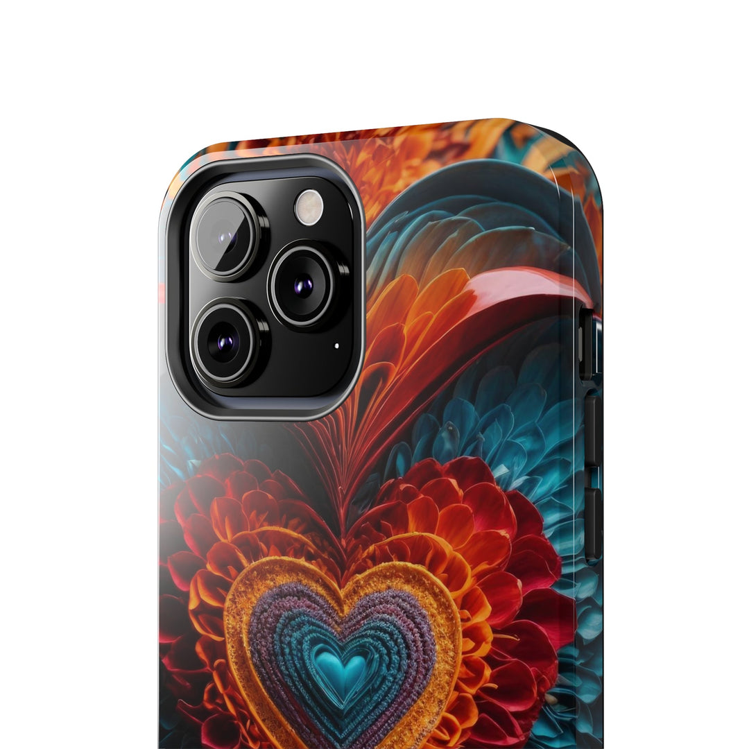 Ethereal Heart Mandala - Tough Phone Case - Phone Case - g(0D·IO) - iPhone 13 Mini - -