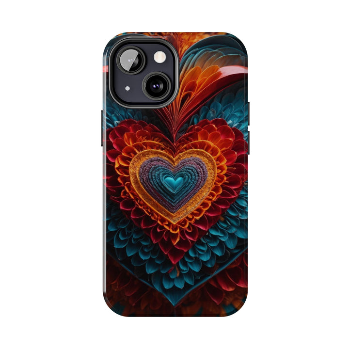 Ethereal Heart Mandala - Tough Phone Case - Phone Case - g(0D·IO) - iPhone 13 Mini - -