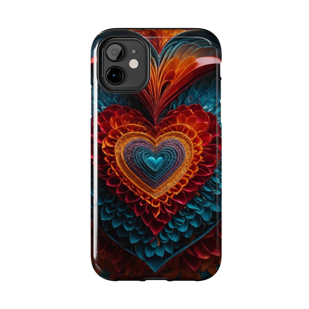 Ethereal Heart Mandala - Tough Phone Case - Phone Case - g(0D·IO) - iPhone 13 Mini - -