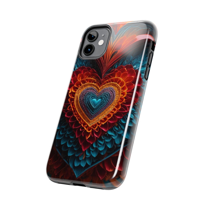 Ethereal Heart Mandala - Tough Phone Case - Phone Case - g(0D·IO) - iPhone 13 Mini - -