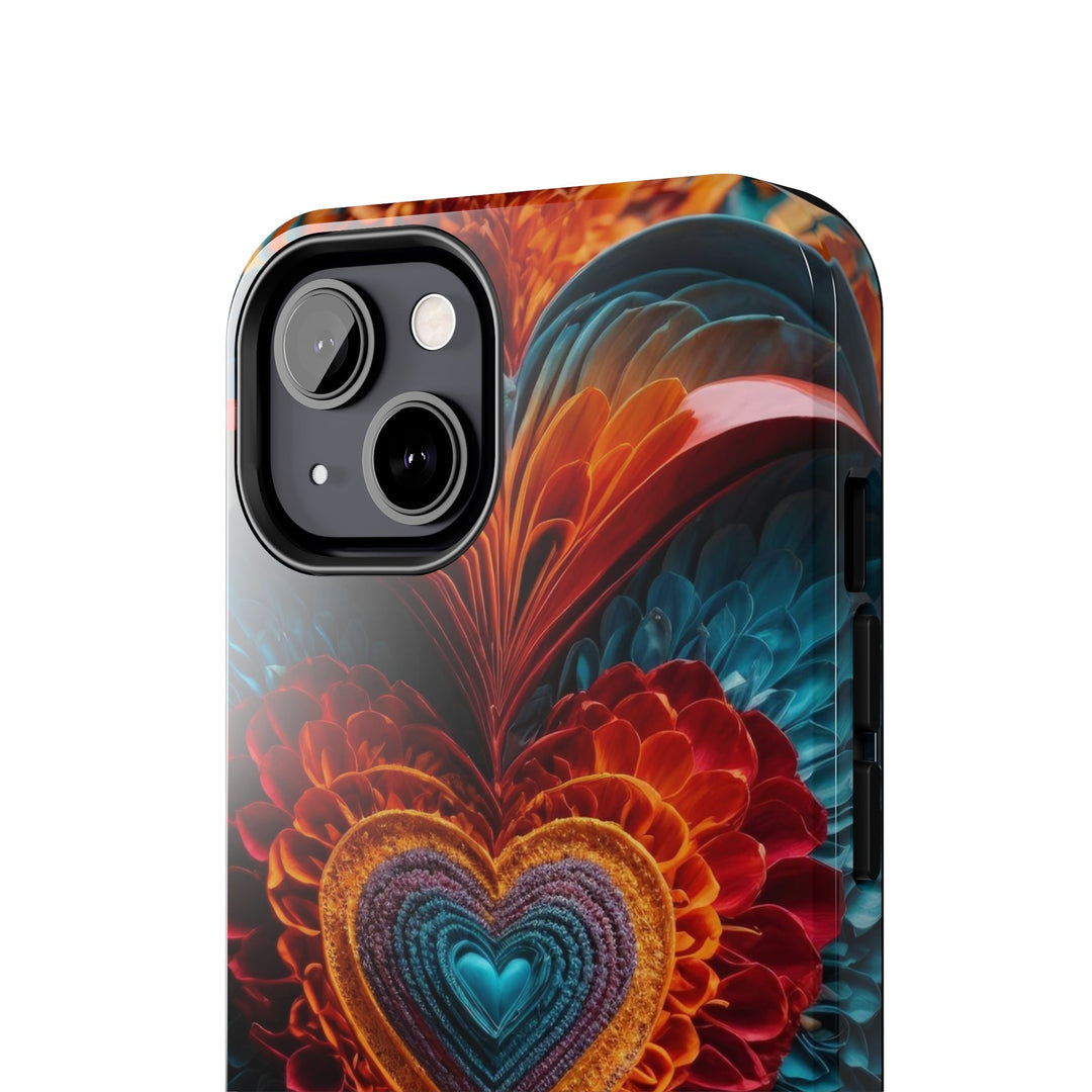 Ethereal Heart Mandala - Tough Phone Case - Phone Case - g(0D·IO) - iPhone 13 Mini - -