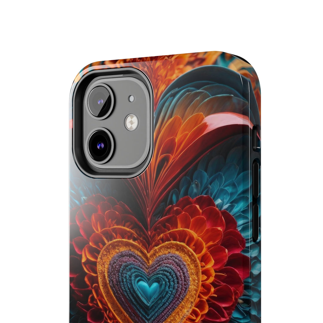 Ethereal Heart Mandala - Tough Phone Case - Phone Case - g(0D·IO) - iPhone 13 Mini - -