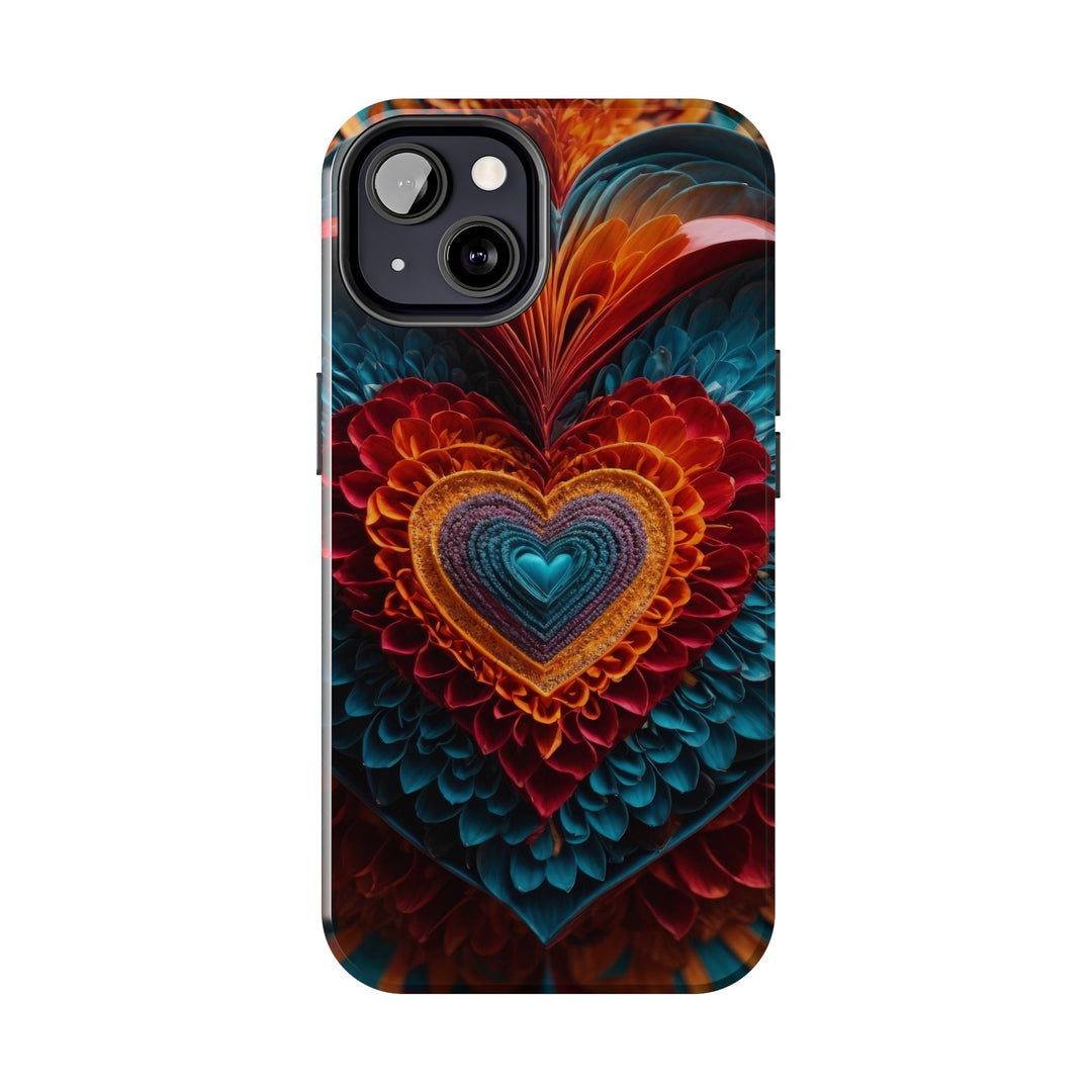 Ethereal Heart Mandala - Tough Phone Case - Phone Case - g(0D·IO) - iPhone 13 Mini - -