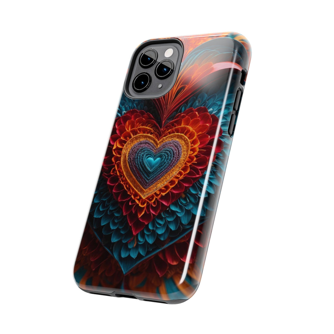 Ethereal Heart Mandala - Tough Phone Case - Phone Case - g(0D·IO) - iPhone 13 Mini - -