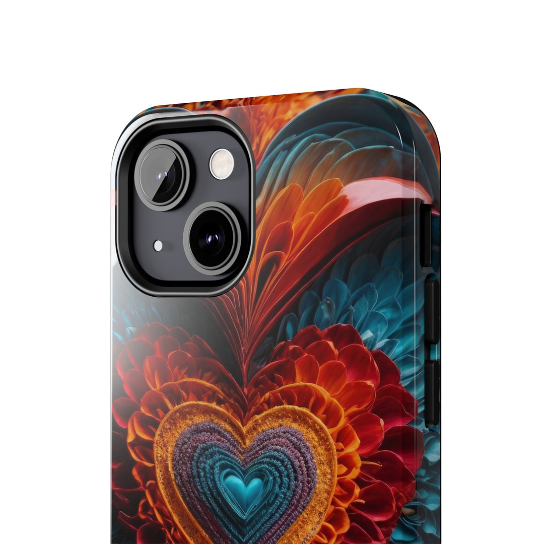 Ethereal Heart Mandala - Tough Phone Case - Phone Case - g(0D·IO) - iPhone 13 Mini - -