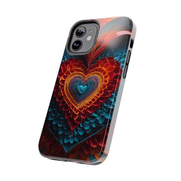 Ethereal Heart Mandala - Tough Phone Case - Phone Case - g(0D·IO) - iPhone 13 Mini - -