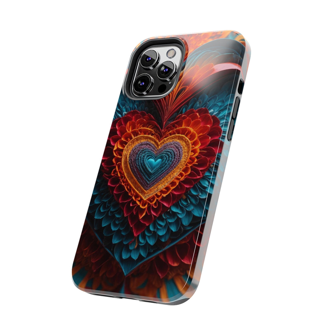 Ethereal Heart Mandala - Tough Phone Case - Phone Case - g(0D·IO) - iPhone 13 Mini - -