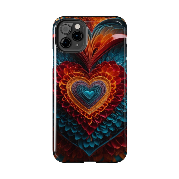 Ethereal Heart Mandala - Tough Phone Case - Phone Case - g(0D·IO) - iPhone 13 Mini - -